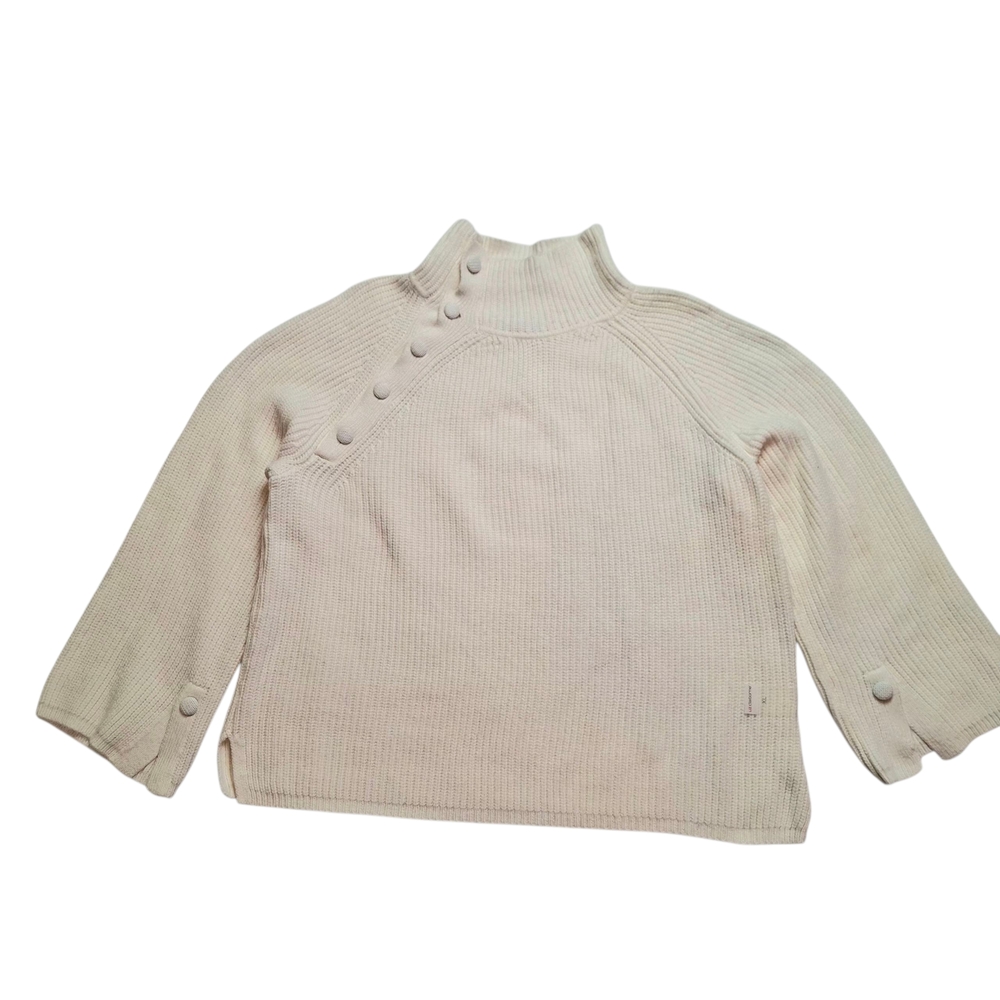 NWT Liz Claiborne White Long Sleeve Ribbed Knit Sweater Size XL